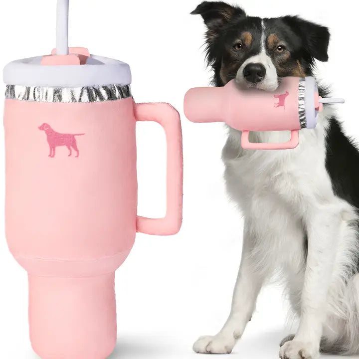 Pup Cup Tumbler Plush Squeaker Dog Toy